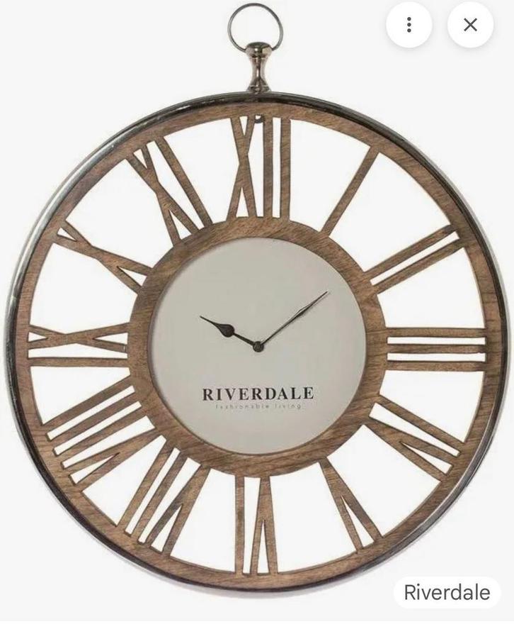 Horloge murale Riverdale 60 cm - Nouveau dans sa boîte !, Maison & Meubles, Accessoires pour la Maison | Horloges, Neuf, Horloge murale
