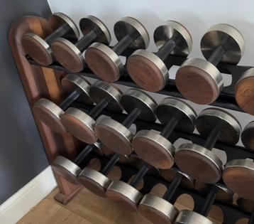 NOHRD DumbBells Set design Walnoot, Enlèvement, Comme neuf, Haltère