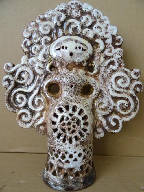 Aardewerk mythologisch beeld Peru vrouw of Godin 26cm 1970, Antiek en Kunst, Curiosa en Brocante, Ophalen of Verzenden