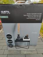 Metalen bijzettafel met mdf, Huis en Inrichting, Ophalen, Nieuw, Rechthoekig, Metaal of Aluminium