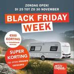 Nieuwe 6 persoons Fendt met stapelbed, 2p b, Black line pack, Caravans en Kamperen, Dwars-stapelbed, Koelkast, Bedrijf, Treinzit