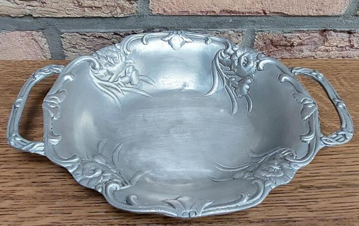 Tinnen schaal - 95 % Tin - Peltro, Antiek en Kunst, Antiek | Tin, Ophalen of Verzenden