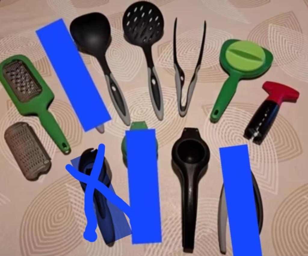 Keukenhulpjes Tupperware, Huis en Inrichting, Keuken | Tupperware, Zo goed als nieuw, Overige typen, Blauw, Groen, Ophalen