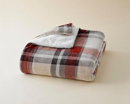 Plaids Cocooning Tartan plaid/fleece deken NIEUW 150x200 cm, Huis en Inrichting, Woonaccessoires | Plaids en Woondekens, Nieuw