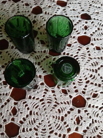nieuw jagermaister borrelglaasjes groen set van 4  beschikbaar voor biedingen