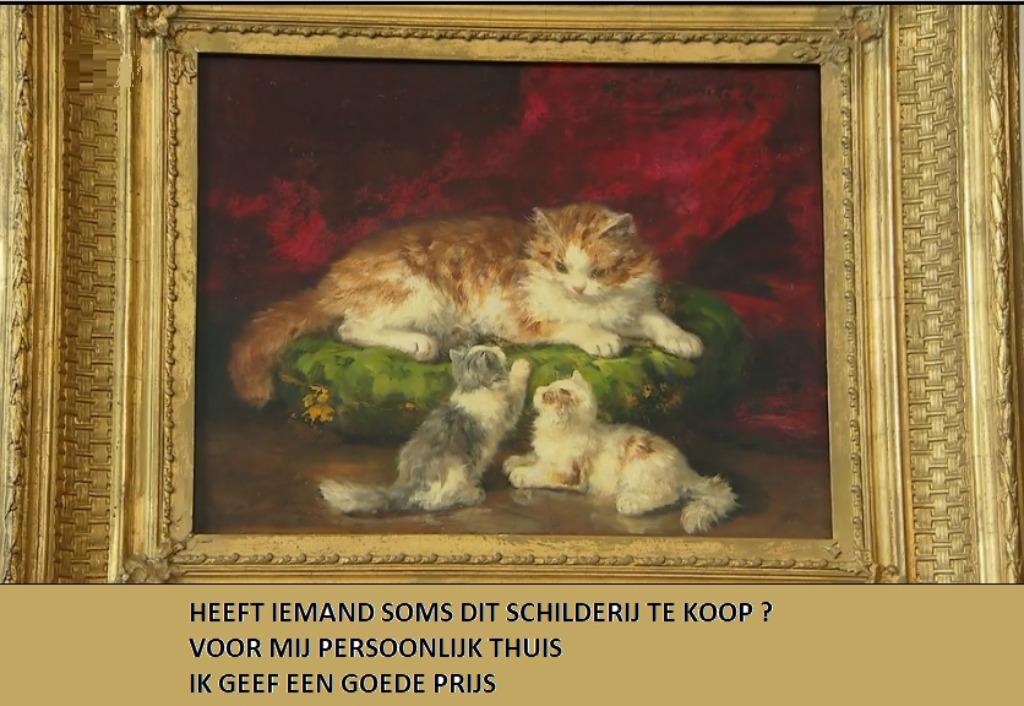 Ik zoek dit Ronner schilderij, Antiquités & Art, Art | Peinture | Classique, Enlèvement ou Envoi