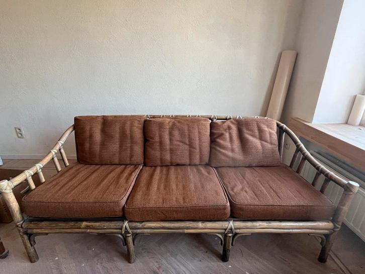 Fauteuil trois places vintage en rotin, Antiquités & Art, Antiquités | Meubles | Chaises & Canapés, Enlèvement