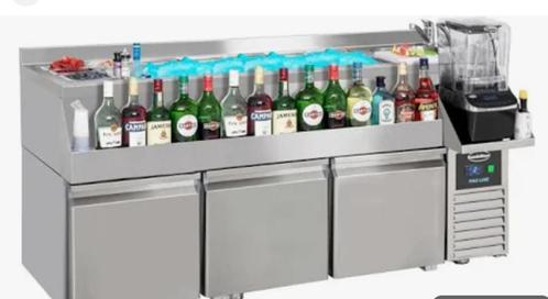 Koelwerkbank met cocktail bar station, Zakelijke goederen, Horeca | Keukenapparatuur, Inox Meubilair, Gebruikt, Ophalen