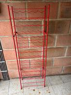 Rood groot wijnrek, Comme neuf, Enlèvement, Métal, 75 cm ou plus