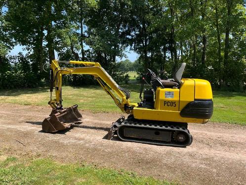 Komatsu PC05 Minigraver Graafmachine 1.5T met 3 Bakken, Zakelijke goederen, Machines en Bouw | Onderdelen, Ophalen