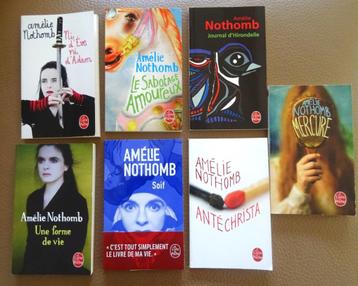 7 livres de poche Amélie Nothomb: 2€ pièce ou 10€ le lot