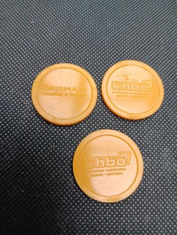 KHBO JETONS , 3 stuks, 3 euro beschikbaar voor biedingen