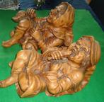 2 rustieke houten beelden, Antiek en Kunst, Ophalen of Verzenden