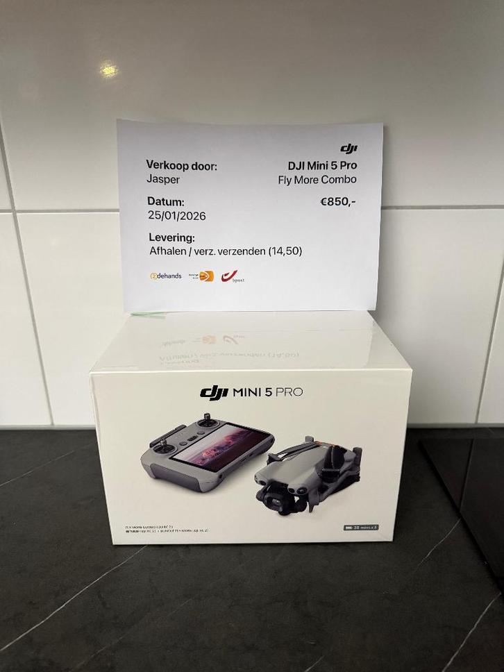 Nieuw: DJI Mini 5 Pro Fly More Combo + Smart Controller, TV, Hi-fi & Vidéo, Drones, Neuf, Drone avec caméra, Qualité supérieure