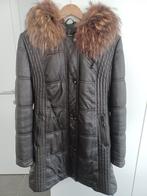 Lederen mantel maat 42, Kleding | Dames, Bruin, Maat 42/44 (L), Zo goed als nieuw, Ophalen