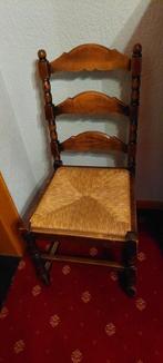 Set van 3 ladderback-stoelen – landelijke stijl – rieten zit, Ophalen, Gebruikt