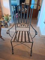 Lot de 4 chaises en fer forgé, Maison & Meubles, Chaises, Autres couleurs, Comme neuf, Enlèvement, Cinq, Six Chaises ou plus