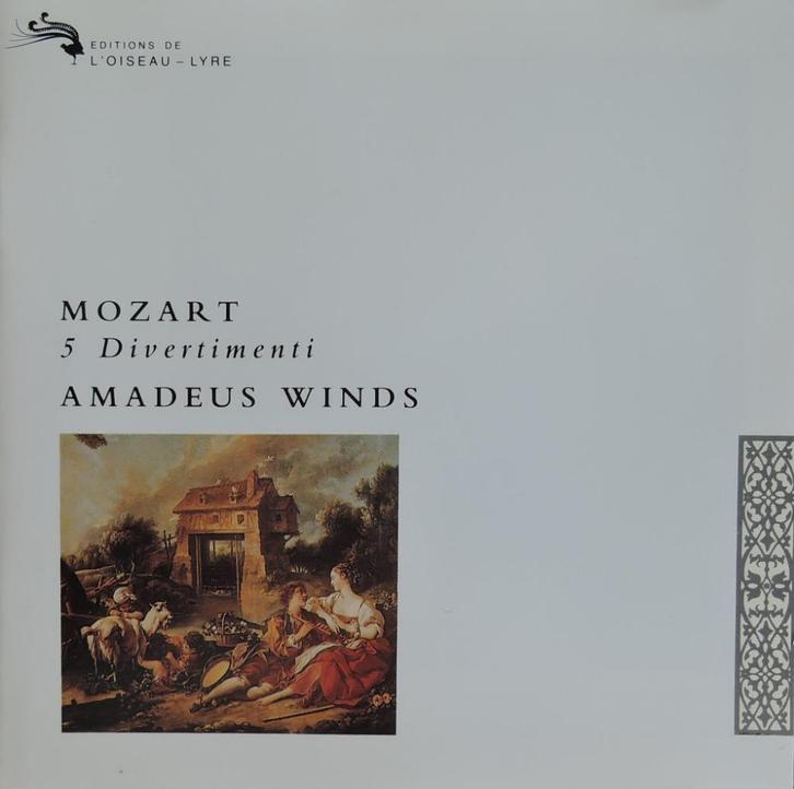 Mozart / 5 Divertimenti - Amadeus Winds- L'Oiseau-Lyre - DDD, Cd's en Dvd's, Cd's | Klassiek, Zo goed als nieuw, Kamermuziek, Ophalen of Verzenden