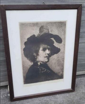 Gravure homme signe jules postel, Enlèvement ou Envoi