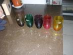 5 gekleurde glazen kristal de boussu, Verzenden