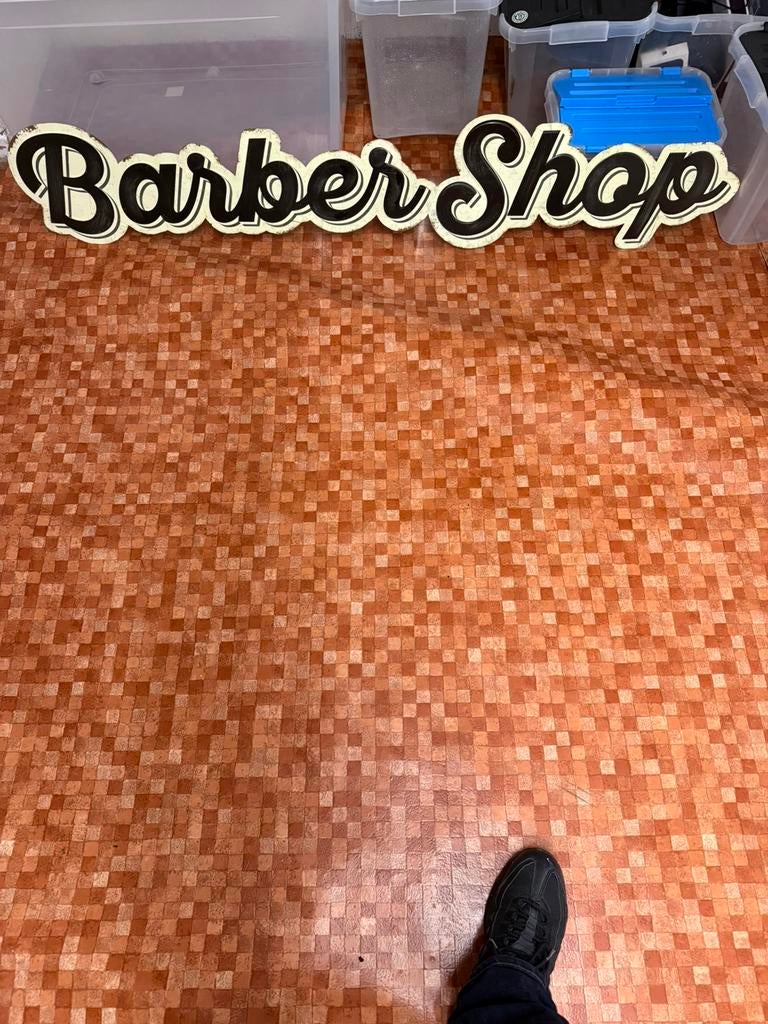 Enseigne barber shop decorative, Enlèvement, Comme neuf