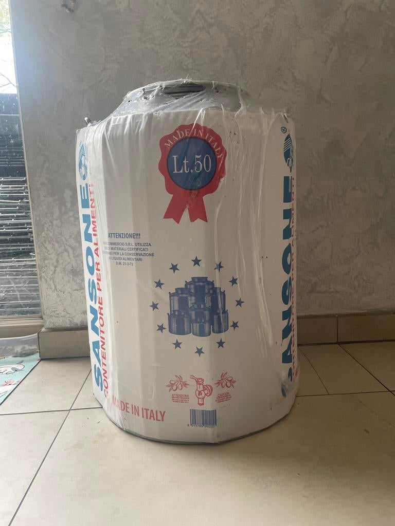 Conteneur Inox 50L pour liquides/huile - Made in Italy, Ophalen, Nieuw