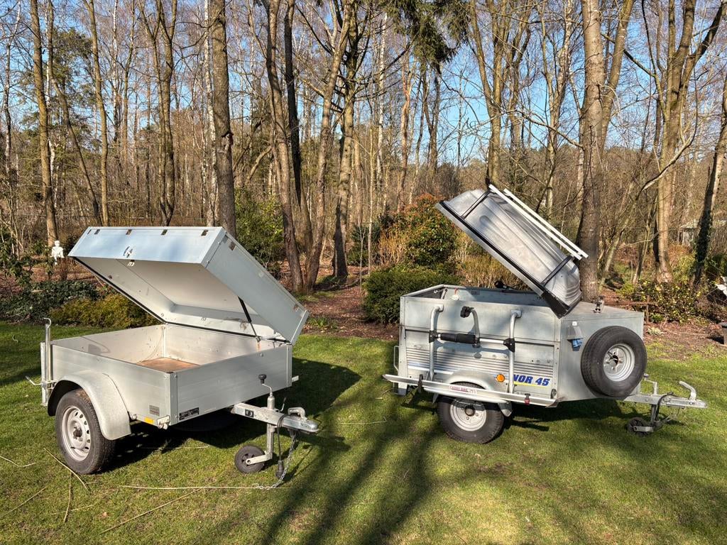 Te huur: Bagageaanhangwagens(geen speciaal rijbewijs nodig!), Ophalen, Zo goed als nieuw