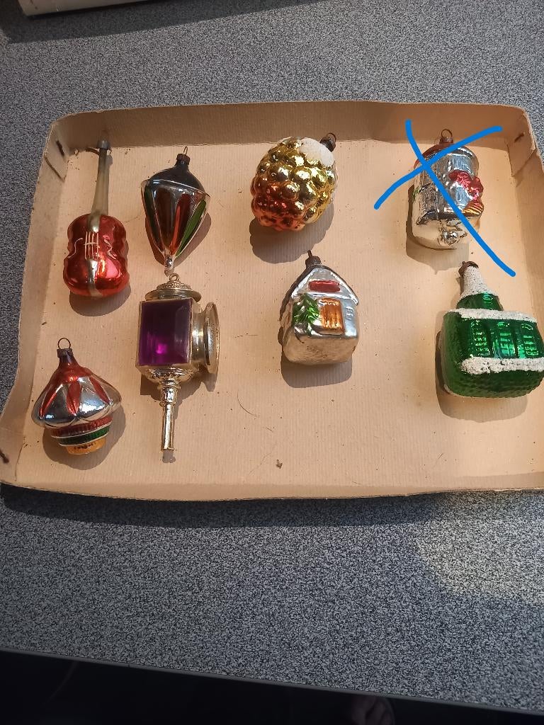 Vintage kerstboomversieringen, Ophalen of Verzenden, Gebruikt