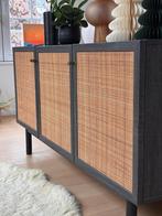 Buffet - meuble de buffet - rotin - noir, Maison & Meubles, Enlèvement, Comme neuf