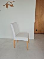 6 witte lederen stoelen, Maison & Meubles, Chaises, Comme neuf, Enlèvement, Cinq, Six Chaises ou plus, Blanc