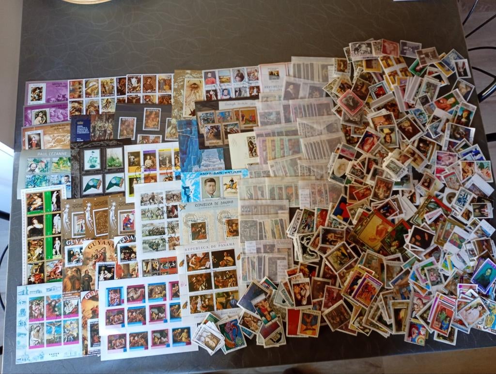 H6) postzegels thema schilderijen, Ophalen of Verzenden