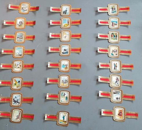 24 bagues cigare serie robinson Crusoé, Collections, Enlèvement ou Envoi, Utilisé, Bagues de cigare