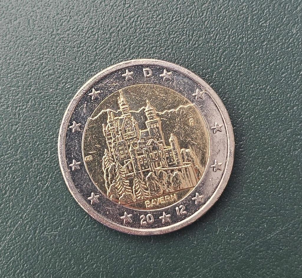 2 euro herdenkingsmunt F duitsland 2012 bayern, Ophalen of Verzenden, Duitsland, 2 euro, Losse munt
