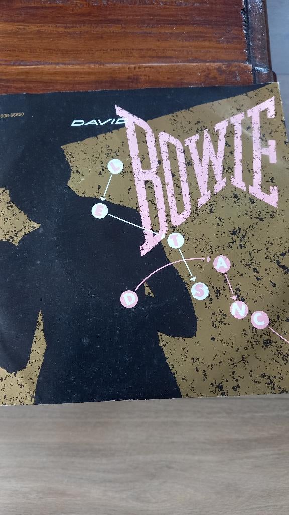 vinyl (45T) david bowie "let's dance", Ophalen, 1980 tot 2000, Gebruikt