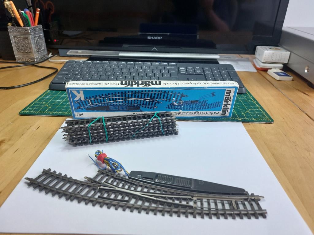 Marklin Ho lot de voie K, Analogique, Enlèvement ou Envoi, Courant alternatif, Rails