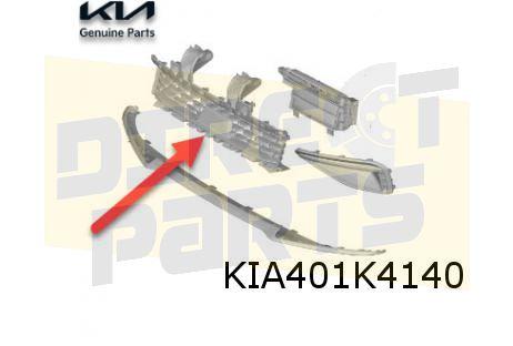 Kia EV6 (9/21 - 1/24) voorbumpergrille (GT-line) (zwart glan, Kia, -, -, Nieuw