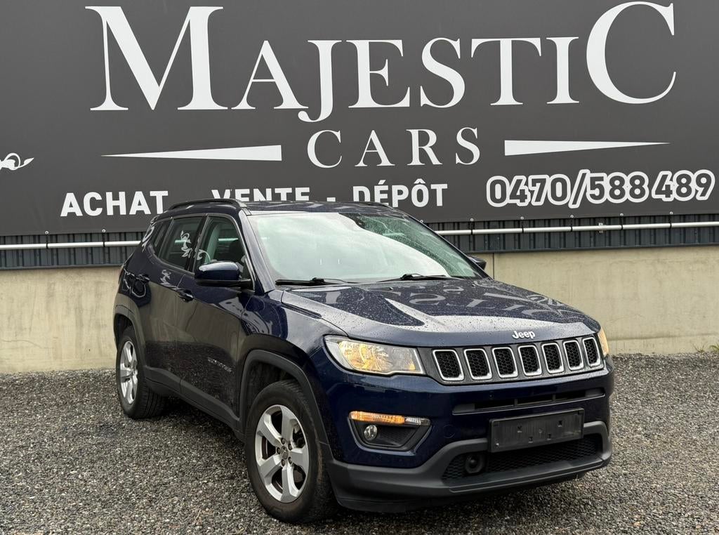 Jeep Compass 1.4i.  103kw.   07/2018.  122000km. Full, Auto's, 4 cilinders, Blauw, Leder en Stof, Compass