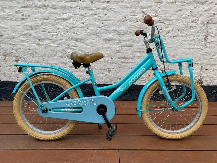 Popal Cooper meisjesfiets - wielmaat 18 inch, Fietsen en Brommers, Fietsen | Meisjes, Gebruikt, 18 inch, Handrem, Ophalen