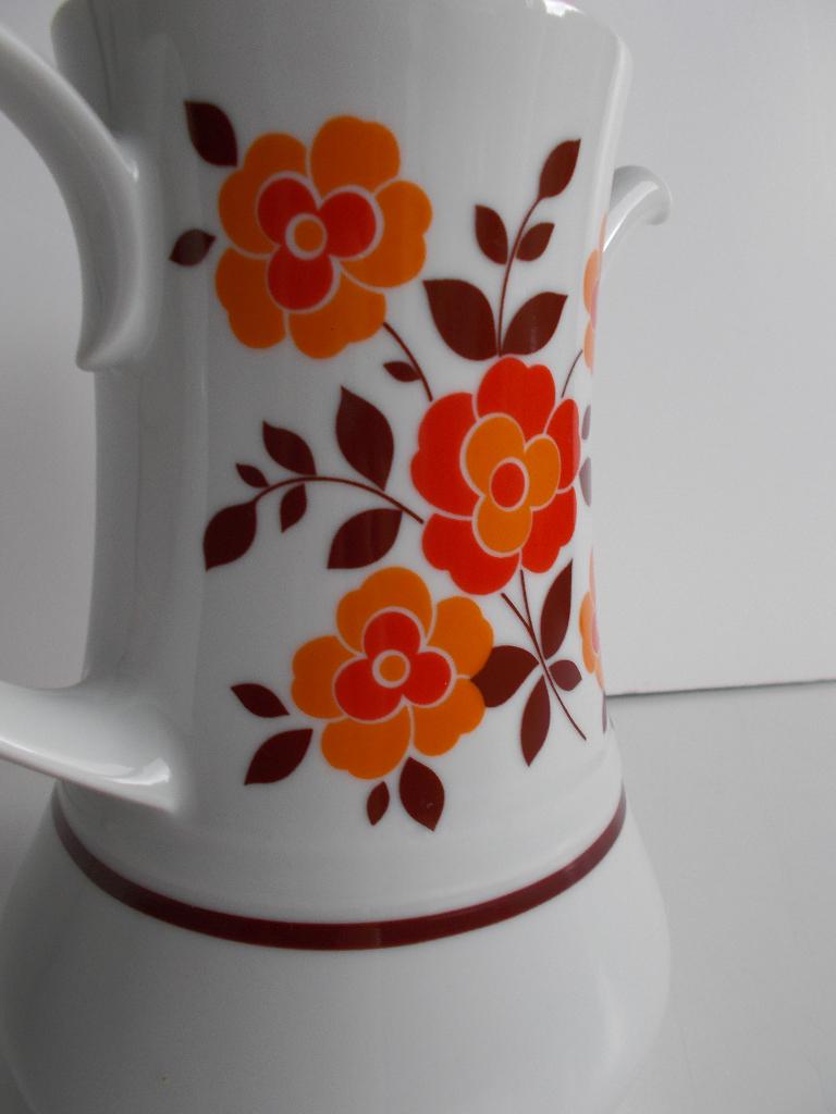 Vintage koffiekan Bavaria retro porseleinen koffiepot, Ophalen of Verzenden, Nieuw, Porselein
