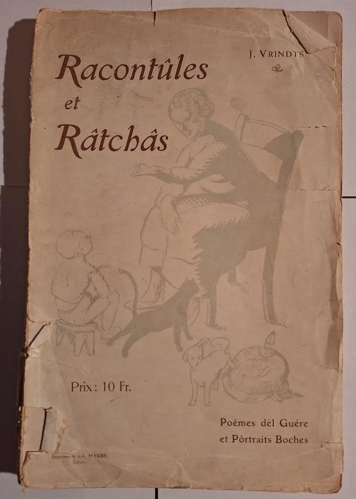 ww1 Wallon Racontûles et Râtchâs J.Vrindts, Collections, Objets militaires | Général, Autres, Enlèvement