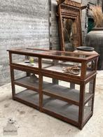 Unieke antieke winkel musea vitrine toonbank, 100 tot 150 cm, 150 tot 200 cm, Zo goed als nieuw, 50 tot 75 cm