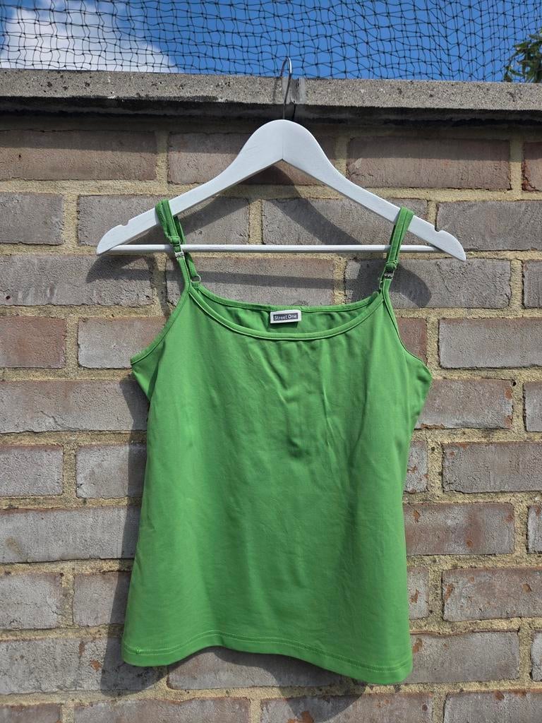 Leuk groen topje verstelbare bandjes Street One medium, Kleding | Dames, T-shirts, Maat 38/40 (M), Street One, Ophalen of Verzenden