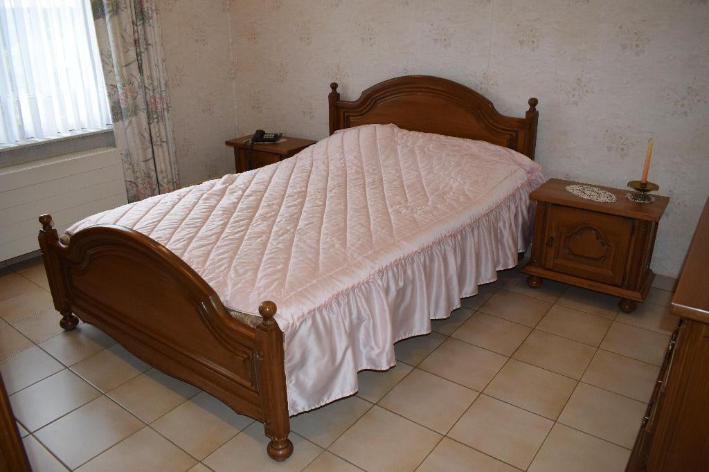 Slaapkamer - Eik, Huis en Inrichting, Slaapkamer | Complete slaapkamers, Ophalen, Gebruikt, Twijfelaar, Antiek, eik