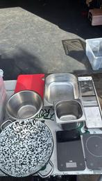 Partij keukenspullen RVS & Horeca - SNEL OPHALEN (€25), Enlèvement, Utilisé