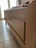 Massief eiken bed met elektrische lattoflex en matras, Huis en Inrichting, Slaapkamer | Bedden, Ophalen, Zo goed als nieuw, 200 cm