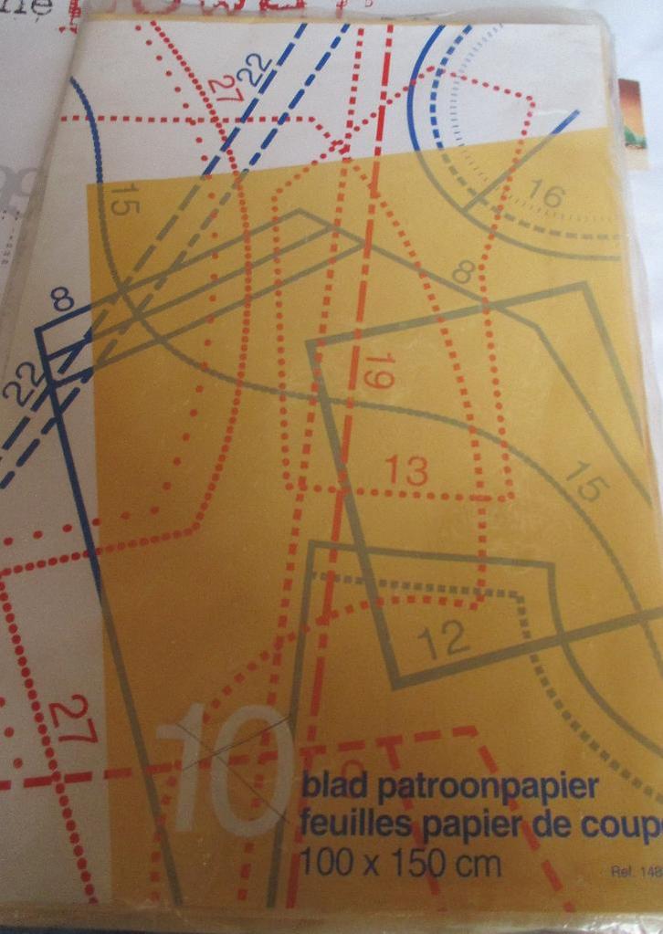 Pakket met 9 vellen patroonpapier, Hobby en Vrije tijd, Kledingpatronen, Nieuw, Overige typen, Overige merken, Ophalen of Verzenden