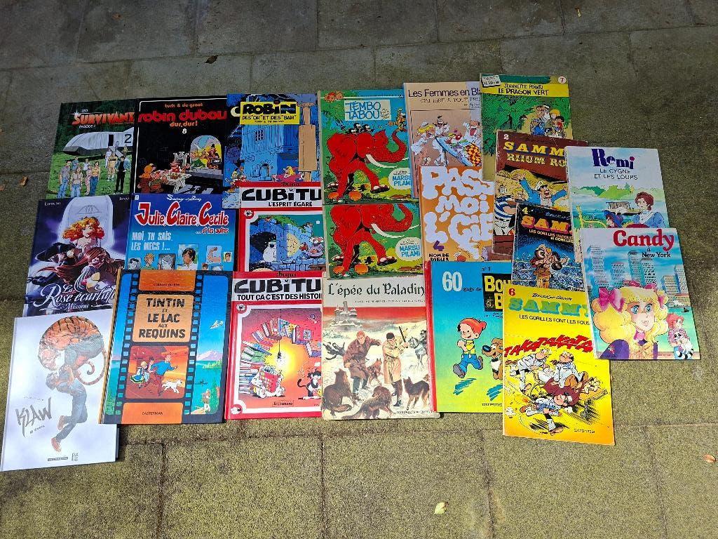 lot BD franquin roba herge berck dupa turk leo forton candy, Plusieurs BD, Utilisé, Divers auteurs, Envoi