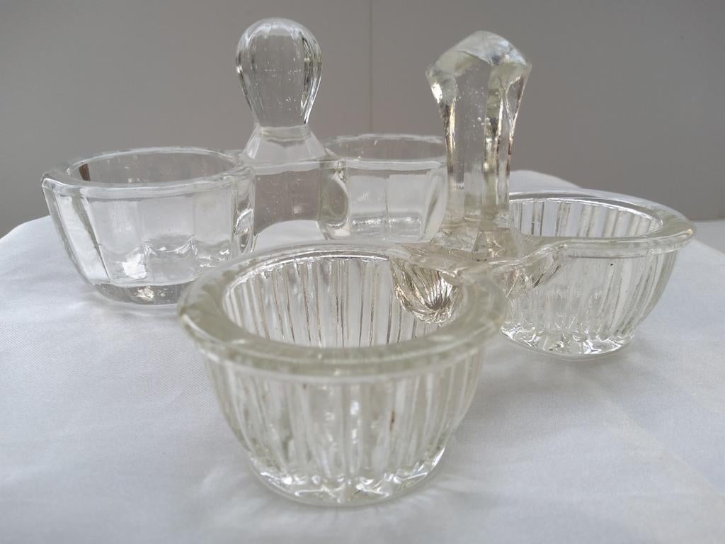 2 antieke peper- en zoutsetjes., Antiek en Kunst, Ophalen of Verzenden