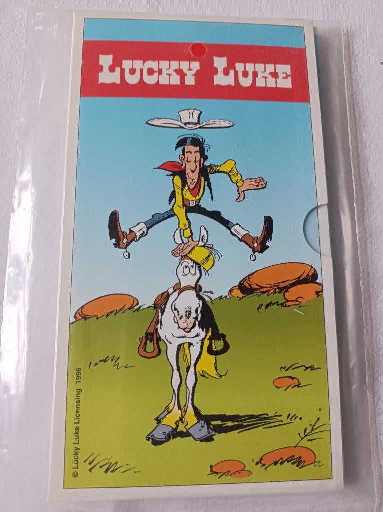 1996 Penning Lucky Luke, uitgifte Koninklijke Munt  België, Postzegels en Munten, Penningen en Medailles, Overige materialen, Ophalen of Verzenden
