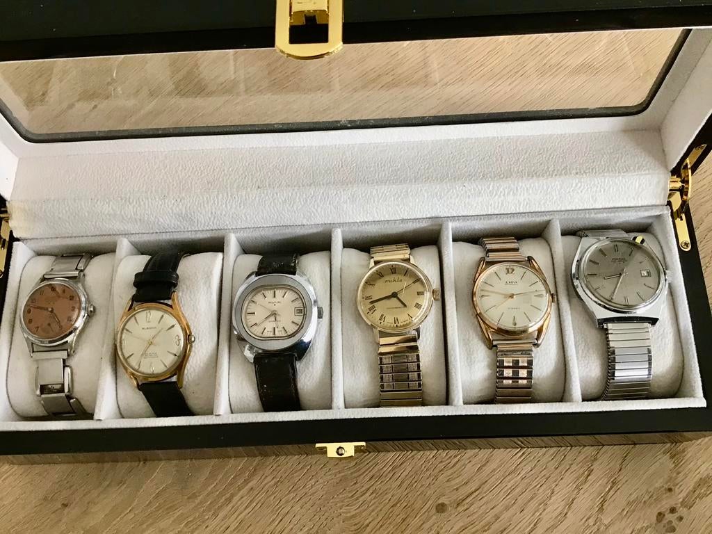 Six montres mécaniques, Bijoux, Sacs & Beauté, Montres | Anciennes | Antiquités, Enlèvement ou Envoi